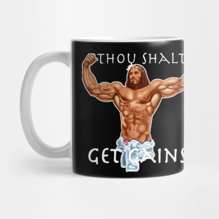 Thou Shalt Get Gains - Jesus Christ Muscular Mug